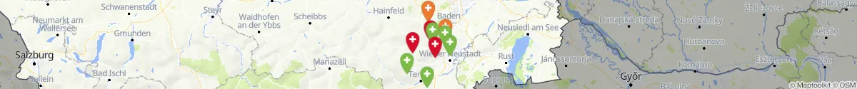Map view for Pharmacies emergency services nearby Muggendorf (Wiener Neustadt (Land), Niederösterreich)
